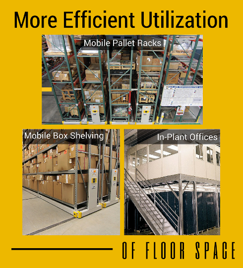储存架和办公室系统，节省仓库和工厂地板空间
