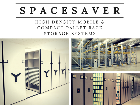 Spacesaver高密度移动和紧凑型托盘架存储系统