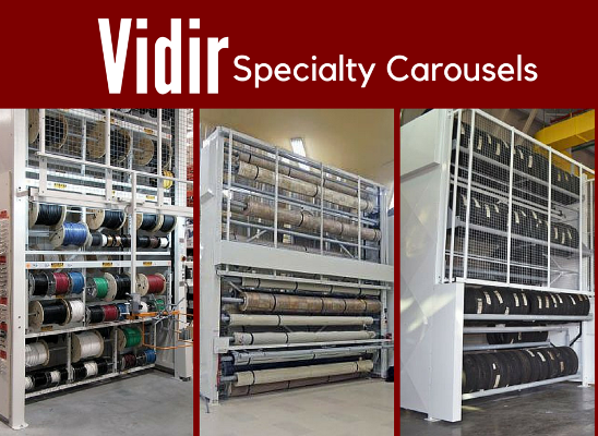 Vidir专业旋转木马存放纺织品，轮胎和钢丝轴