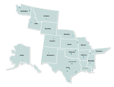 西南解决方案在美国各地的办公地点